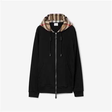 burberry woven tag label dhlgate|Check Label Cotton Zip Hoodie in Black .